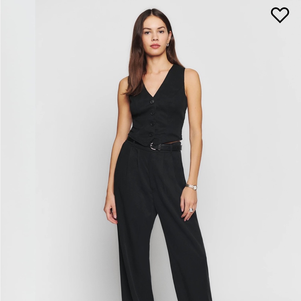 Reformation Devin Twill Vest (Sz 12)